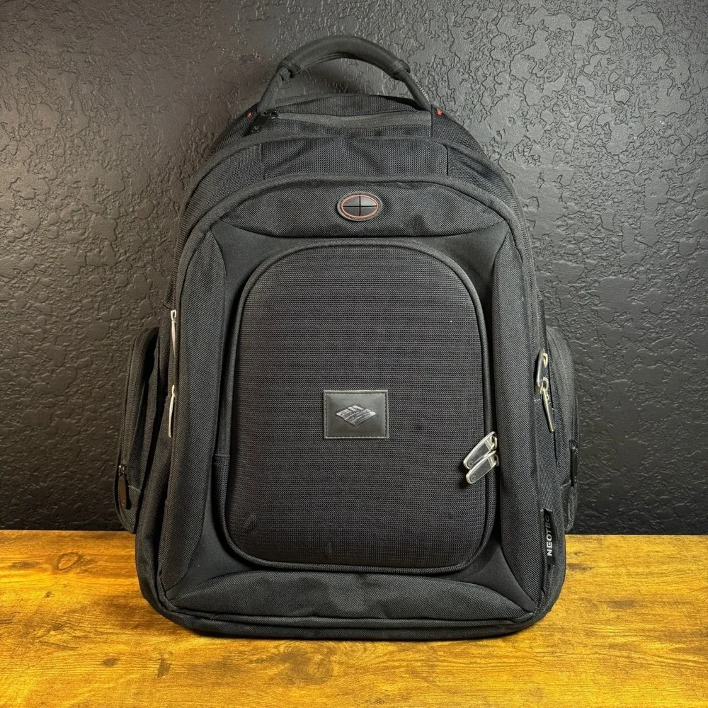 Neotec Laptop Backpack Black Ballistic Nylon Tech Commuter Bag Mens OS